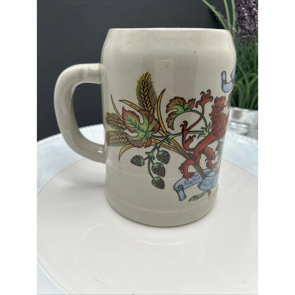 Vtg W German Beer Stein Tankard Mug‎ 0.5L  Gerz Hopfen U Malz Gott Erhalt's